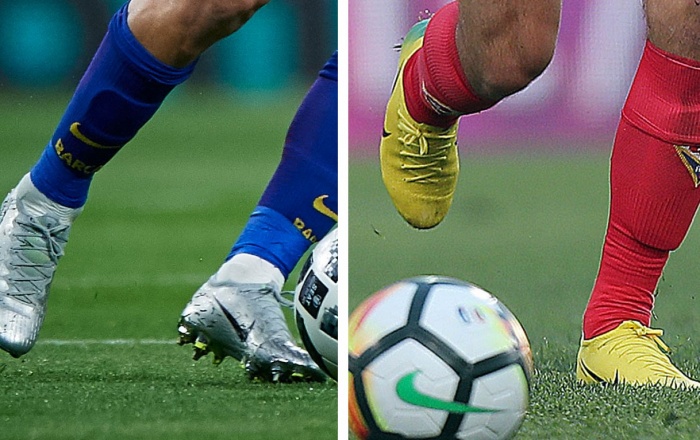 最近のサッカー選手が長い靴下を切って足首から下は違うソックスを履いてる件｜すぽみて！